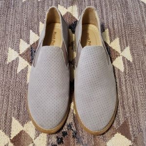Suede Perforated Oxford Style Shoes